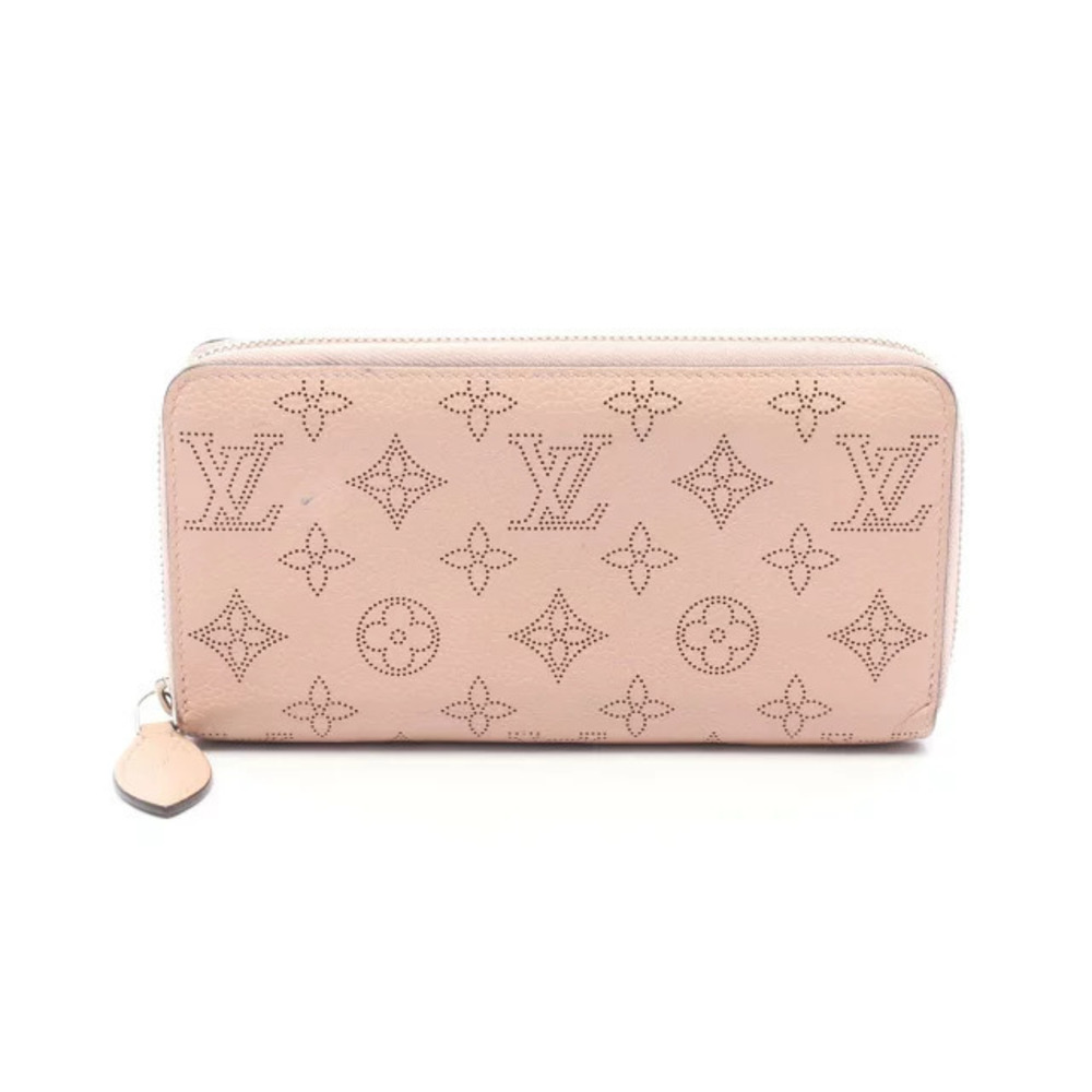 Louis Vuitton Zippy Wallet Mahina Magnolia Pink Round Long Leather Pink